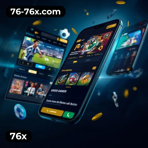 76x bônus — painel de promoções no aplicativo